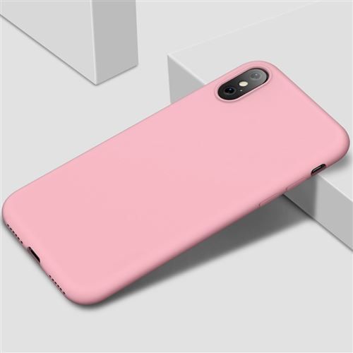 Coque Silicone Pour Iphone X / Xs Couleur Rose Haute Protection Little Boutik®