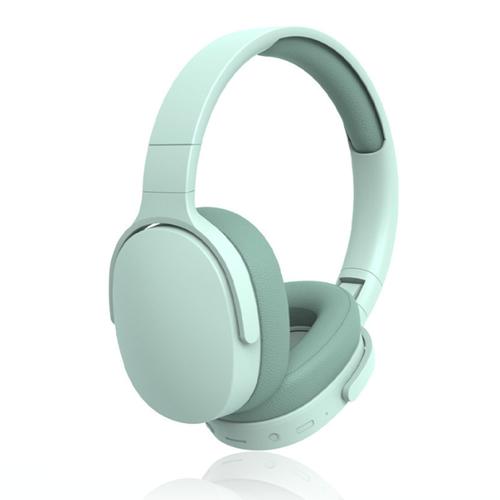 Casque Bluetooth, Casque pour musique, 300mAh, réduction du bruit, vert