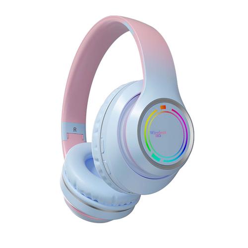 Casque Bluetooth, Casque pour musique, Avec câble audio de 3,5 mm, filaire et sans fil, bleu