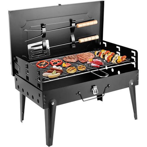 Barbecue à charbon, Barbecue Four de Charbon Standgrill Portable BBQ Charbon Pliable Robuste Barbecue grill Charbon