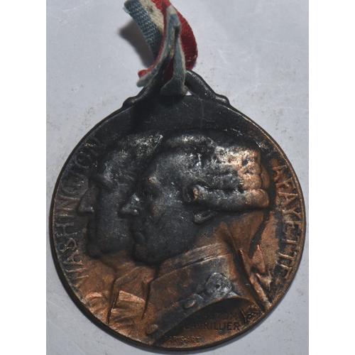 France - Médaille Washington - Lafayette - Journée De Paris 1917 - Par G. Lavrillier - W048