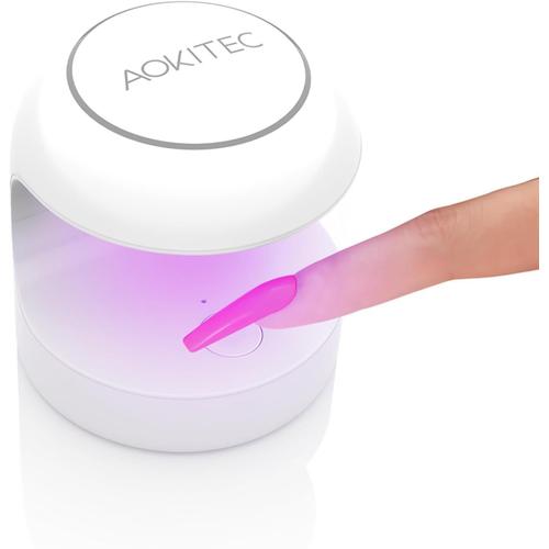 Mini Lampe À Ongles Uv Led, Sèche Rapide Uv Lamp À Ongles Bouts D'ongle De Vernis À Ongles De Gel, Gel D'extension, Uv Led Lamp Sèche Ongles Diy Nail Art (Blanc) 