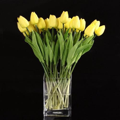 20 Pièces Tulipe Latex Vraie Touche Pour Décor De Mariage Fleur Meilleure Qualité Kc453