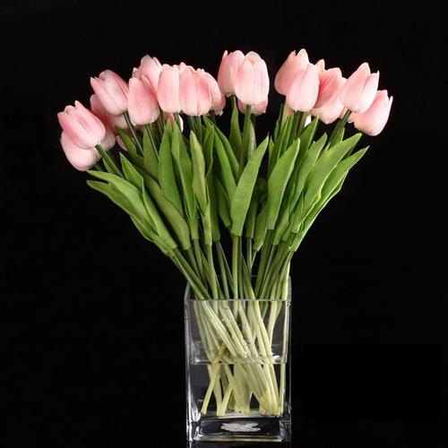 10 Pièces Tulipe Latex Vraie Touche Pour Mariage Bouquet Décor Meilleure Qualité Fleurs (Tulipe Rose)