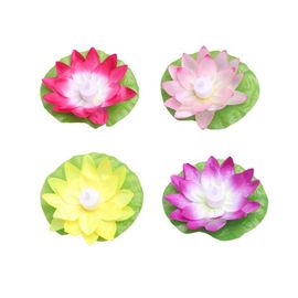 4 Pièces Led Flottant Lotus Lumières Bénédiction Souhaitant Lumière Piscine Lac Décor Pour Festival Lotus Lampe Pour Bénédiction Et Souhaitant