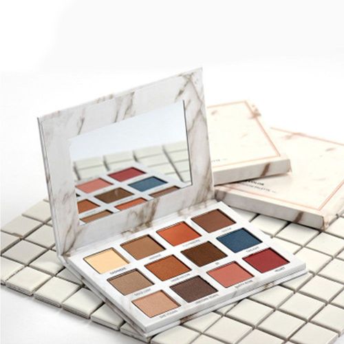 12 Couleurs Beauté Vernis Ombre À Paupières Pallete Paillettes Maquillage Mat Ombre À Paupières Maquillage Longue Durée Avec Carte Papier 