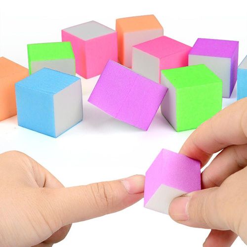 50pcs Lime À Ongles Tampon Coloré Ponçage Éponge Meulage Polissage Nail Art Manucure Salon Bricolage Outil 