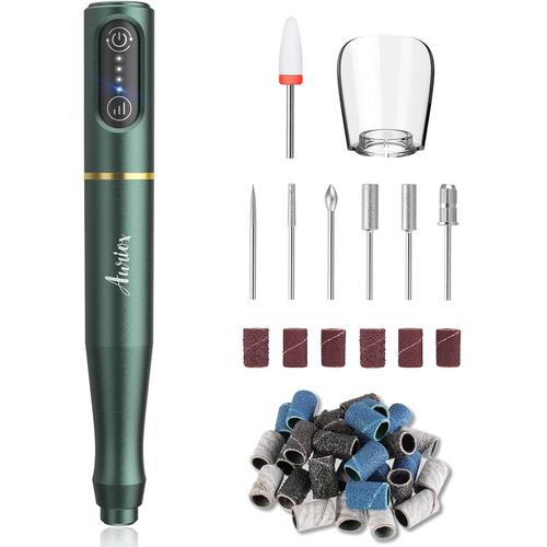 Ponceuse Pour Ongles Sans Fil, Professionnel Lime A Ongle Electrique, 25000 Tours Manucure Electrique Ongles, Usb Rechargeable, Nail Drill Avec Embouts En Céramique Pour Manucure Et Pédicure 