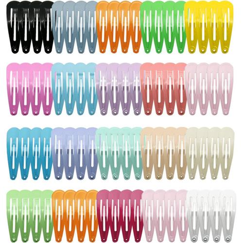 Pince À Cheveux[80 Pièces], Fille Cheveux Barrettes À Cheveux En Métal Accessoires, Barrettes En Couleur Snap Barettes Bb Mini Épingles À Cheveux Pour Enfants Bébés Fillette(18 Couleurs) 