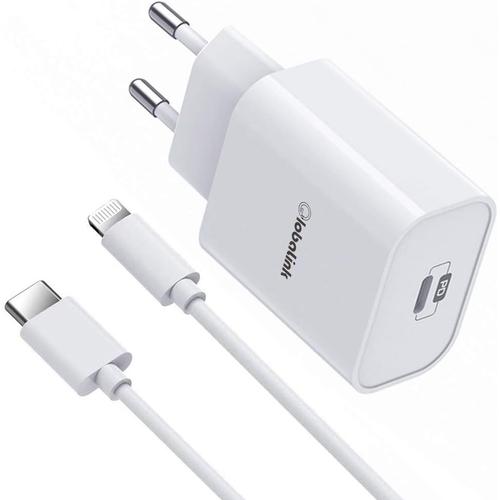 30W Chargeur Rapide -Certifié MFi- 2M Câble USB C vers Lightning 30W Adaptateur Secteur USB-C Quick Charge PD 3.0 Compatible avec iPad/iPad Pro/iPad Air/iPad Mini/iPhone 13/12/11/Pro/XR SE