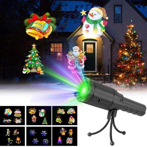 Projecteur Laser LED 12 diapositives 4W, Projection automatique, pour noël, maison, paysage, décorations de vacances