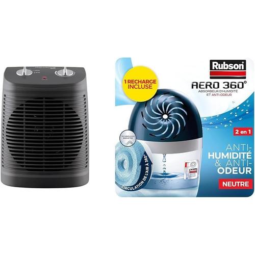 + Absorbeur D'humidité + Absorbeur D'humidité + Absorbeur D'humidité Instant Comfort Compact Radiateur Soufflant Classique & Rubson Aero 360° Absorbeur D'humidité Pour Pièce De 20 M2,