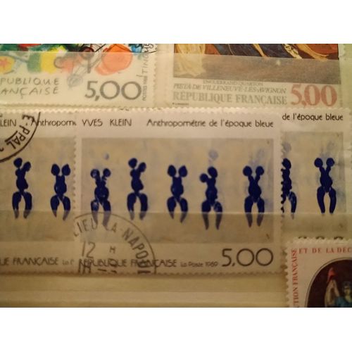 Timbre France 2561 Anthropométrie De L'époque Bleue D'yves Klein 5f 1989