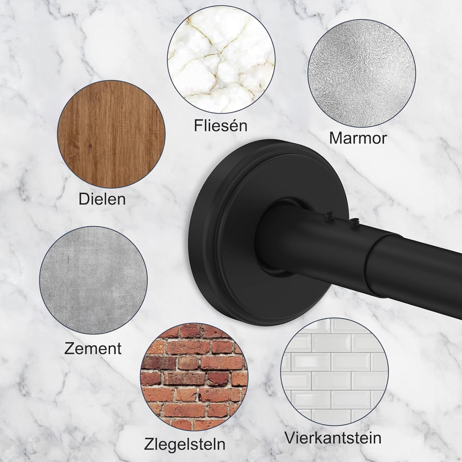 YIC Supports De Tringle À Rideau 2Pcs Double Support De Tringle À