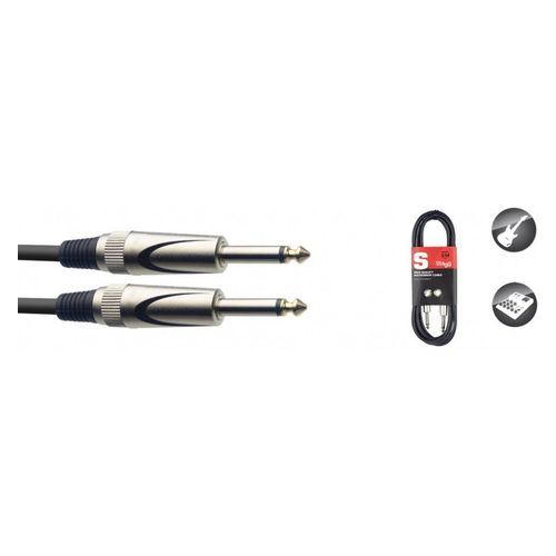 Stagg SGC3DL - Câble instrument, jack/jack (m/m), 3 m série S