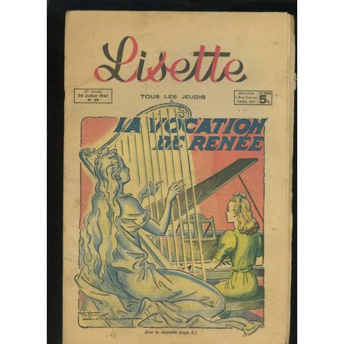 Lisette (27ème Année) N° 29 Du 20 Juillet 1947 : La Vocation De Renée