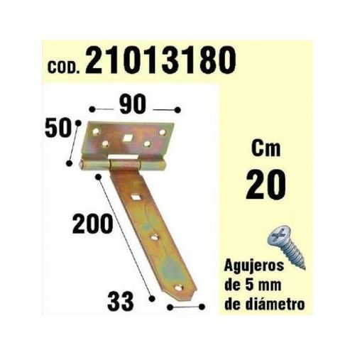 Support pour bois à charnière bichromatée 200 mm