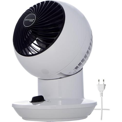 Blanc - Moderne Woozoo, Ventilateur de table silencieux, puissant & compact, 11m2, Portée 15m, Oscillation, Inclinaison verticale, Cuisine - Woozoo PCF-SM12 - Blanc