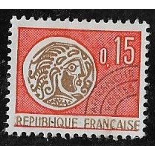 Timbre N° P.R.124 Y & T 0,15 F. Orange Et Brun Monnaie Gauloise