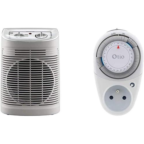 Blanc,gris SO6510F2 Radiateur et Ventilateur Soufflant Instant Comfort Aqua Chauffage d¿Appoint Salle de Bain Ventilation Chaud Froid 2 Vitesses 2400W Silencieux Gris & Otio -10 blanc