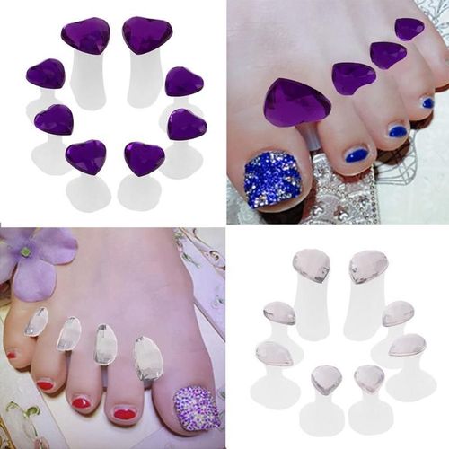 8 Pcs/Paquet Nail Art Orteils Séparateurs Doigts Foots Éponge Gel Souple Uv Vernis Manucure Pédicure Art Des Ongles Soins Des Pieds Outils De Beauté 