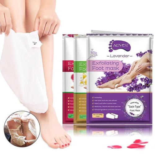 2 Pièces/Sac Exfoliant Pied Masque Pieds Crème Pour L'élimination De La Peau Morte Outil De Soin Des Pieds Enlever La Peau Morte Pied Peeling Blanchissant Pied 