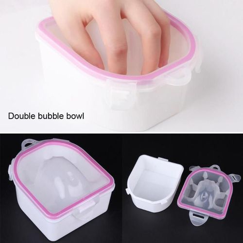 1pc Manucure Main Lavage Dissolvant Tremper Bol Nail Art Soaker Bol Bricolage Salon Ongles Spa Bain Traitement Outil Nail Art Main Lavage Dissolvant 