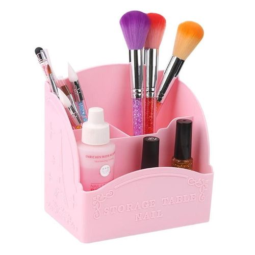 3/4 Cellules Nail Art Peint Brosses Porte-Stylo Étui À Pinceaux De Maquillage Boîte Bureau Tiroir Vernis À Ongles Organisateur Conteneur 