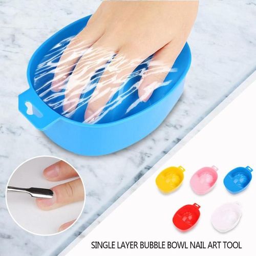Portable 1pc Nail Art Main Vernis Dissolvant Tremper Bol Bricolage Salon Nail Art Tremper Bol Hors Main Spa Bain Traitement Manucure Ongles Outils 