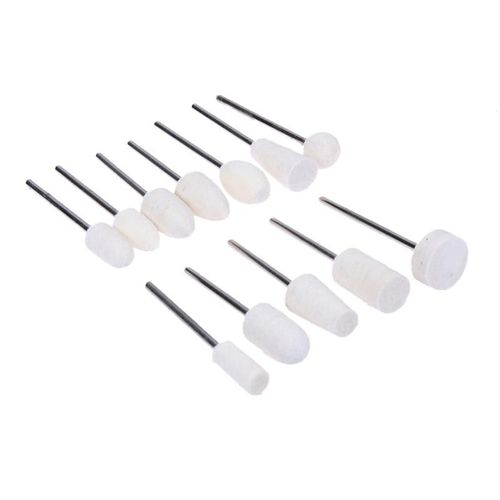 Tête De Meulage D'ongle De Laine De 12 Pièces Lime De Remplacement De Machine De Polissage D'ongle Accessoires Électriques D'art D'ongle De Remplacement De Perceuse De Manucure 