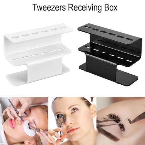 6 Trous Acrylique Greffage Cils Pince À Épiler Support De Stockage Présentoir Cosmétique Stockage Pratique Concis Et Sanitaire 