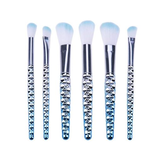 6 Pièces/Ensemble Échelle De Poisson Maquillage Brosse Fond De Teint Poudre Maquillage Outils Cosmétiques Correcteur Lèvre Eye Maquillage Brosse Cosmétiques Beauté Outils 