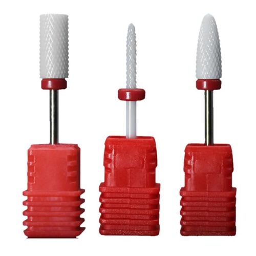 3 Pièces/Ensemble En Céramique Ongles Forets Broyeur Manucure Cuticule Exfoliant Polisseur Ongles Art Outils 