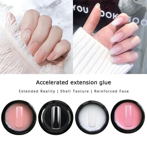 1pc Ongles Art Doigt Conseils Ongles Extension Gel Cristal Uv Ongles Allonger Constructeur Formes Colle Manucure Outils 