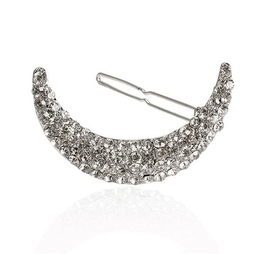 1 Pièces Pince À Cheveux Brillant Bang Clips Coiffure Épingle À Cheveux Pinces Dame Coiffure Outils De Coiffure Brillant Pince À Cheveux Strass Forme De Lune 