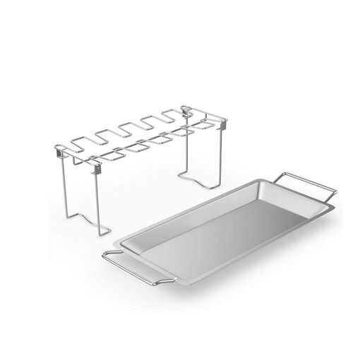 Étagère À Oreilles De Poulet Pour Barbecue Support Pour Gril Four De Fumée Support À Rôtir Vertical En Acier Inoxydable Pour Bbq Accessoires De Barbecue Sûrs