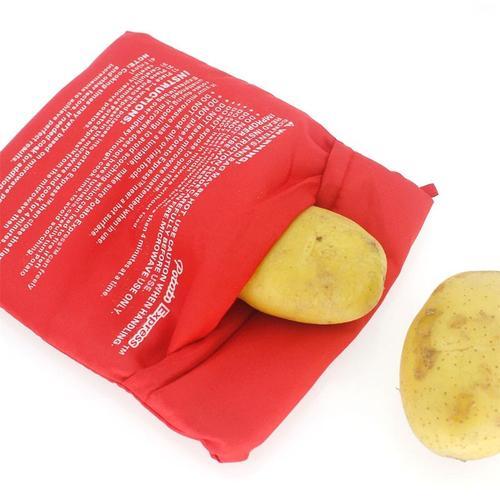 Four Rouge Lavable 1 Pièce Pommes De Terre Au Four Rouge En 4 Minutes Sachet De Pommes De Terre Au Micro-Ondes Cuiseur De Pommes De Terre Utile Outil De Cuisson