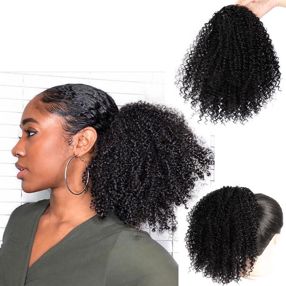 Femmes Cheveux Synthtiques Afro Boucls Queue De Cheval Bou...
