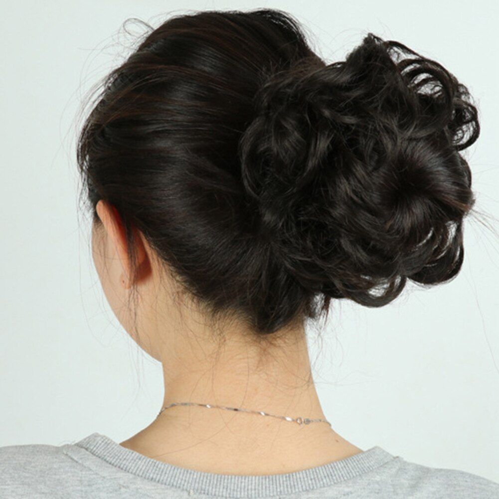 Boucl Scrunchie Chignon Femmes Cheveux Chignon Extension On... - 2
