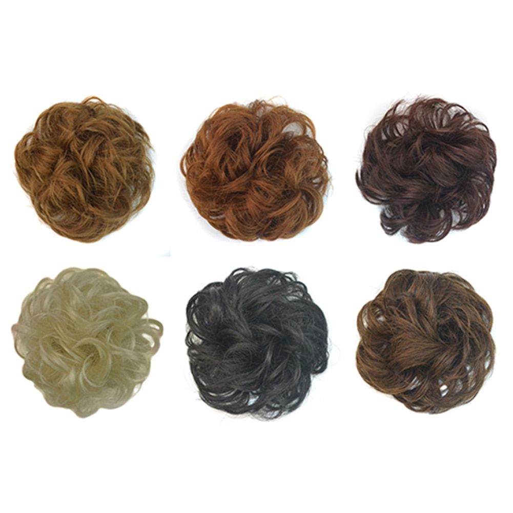 Femmes Dsordre Beignet Chignons Cheveux Onduls Chignon Chi... - 2