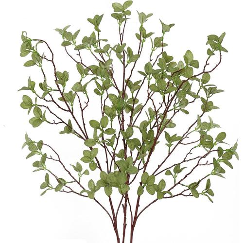 Lot De 3 Branches De Ficus Artificielles 130cm Troncs De Plantes Fausses Feuilles Tiges Verdure Faux Eucalyptus Brindille Pour Vase Jardin Mariage Bureau Interieur Extérieur Décor