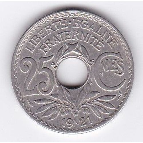 France 25 Centimes 1921 Lindauer