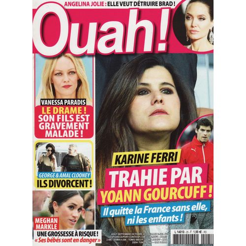 Ouah ! / 08-2018 N°25 : Vanessa Paradis (2p) - George Clooney (2p) - Angelina Jolie (2p)