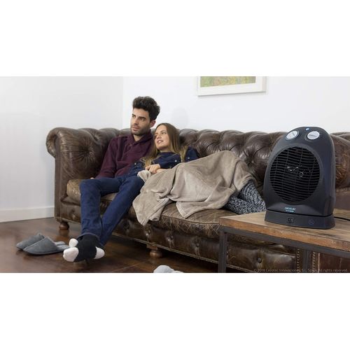 Chauffage Soufflant Avec Thermostat Ajustable 2000w Noir