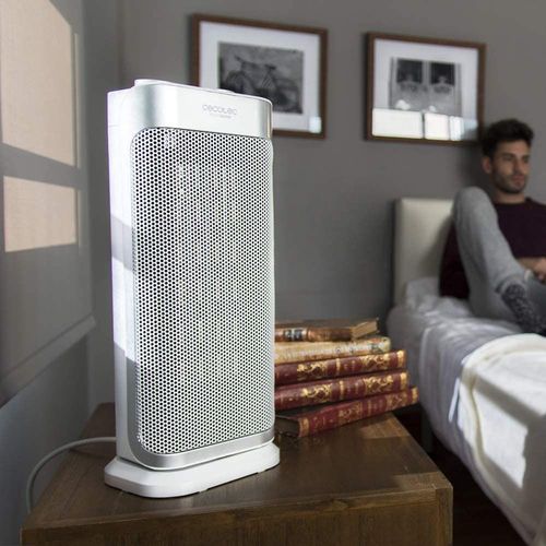 Chauffage En Céramique Avec Thermostat Réglable 1500w Gris Blanc