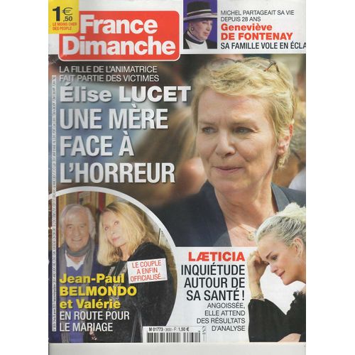 France Dimanche Du 24/01/2020 Élise Lucet, Belmondo,Lara Fabian,Pascal Danel,Céline Dion N°3830