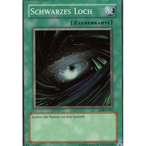 Carte Yu-Gi-Oh! Schwarzes Loch (Trou Noir) Super Rare Lob-G041 Version Allemande