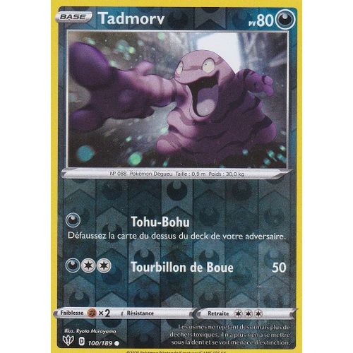 Carte Pokemon - Tadmorv - 100/189 - Reverse - Épée Et Bouclier 3 Ténèbres Embrasées