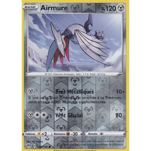 Carte Pokemon - Airmure - 120/189 - Reverse - Épée Et Bouclier 3 Ténèbres Embrasées