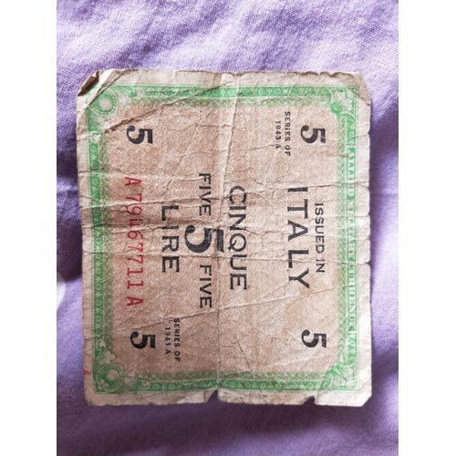 Billet 5 Lire 1943 A